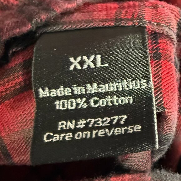 Apt. 9 Red Plaid Soft Touch Flannel Button Shirt - Picture 4 of 4